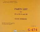 Gould & Eberhardt-Gould & Eberhardt 12 to 48, H & HS Spur Only, Gear Hobbing, Parts Manual 1951-12 thru 48-06